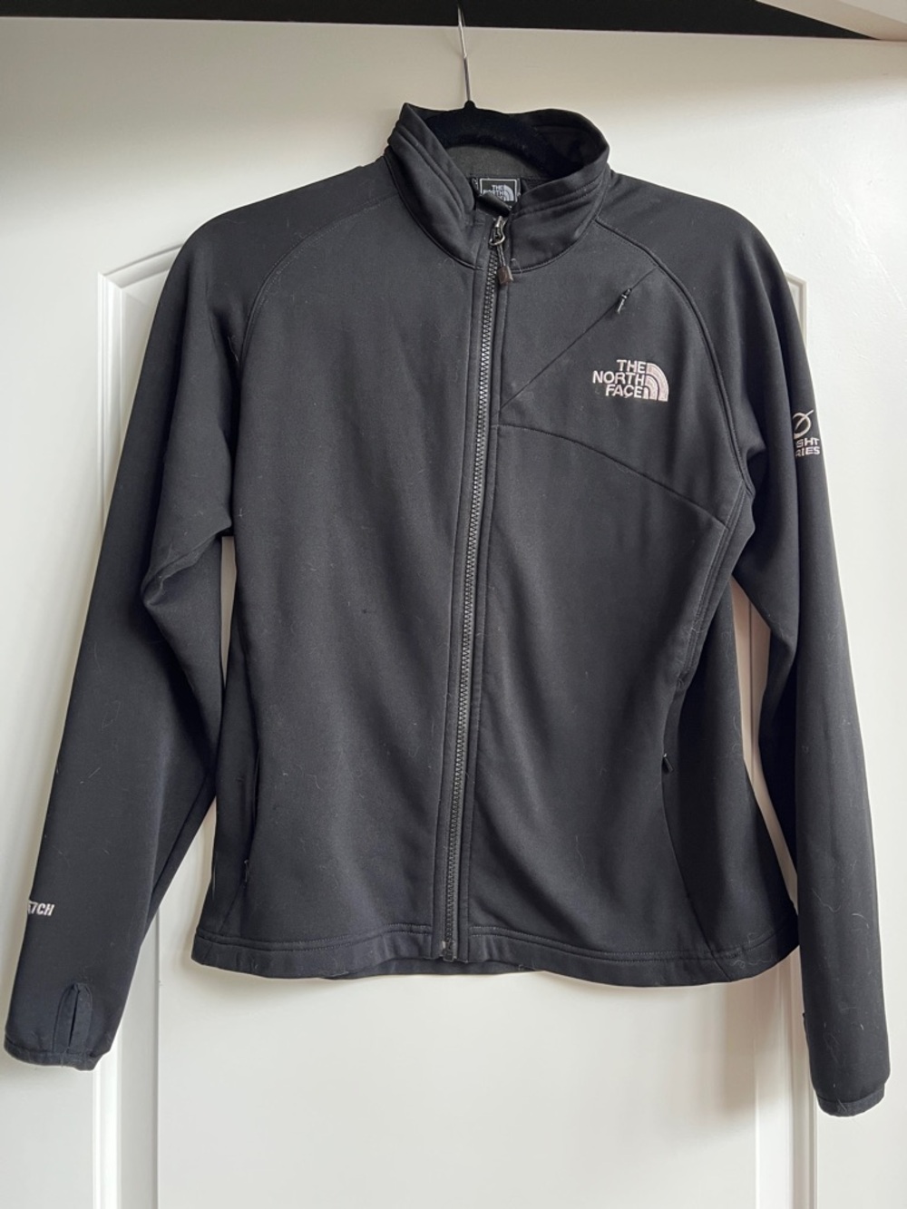 The North Face Women's Black Full‑Zip fleece lightweight Jacket